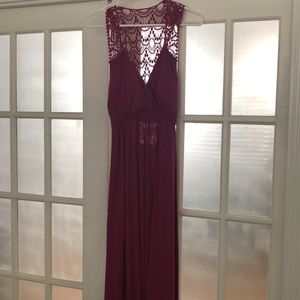 Magenta maxi dress